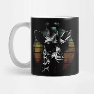 Cool Giraffe With Sunglasses Vintage Look Mug